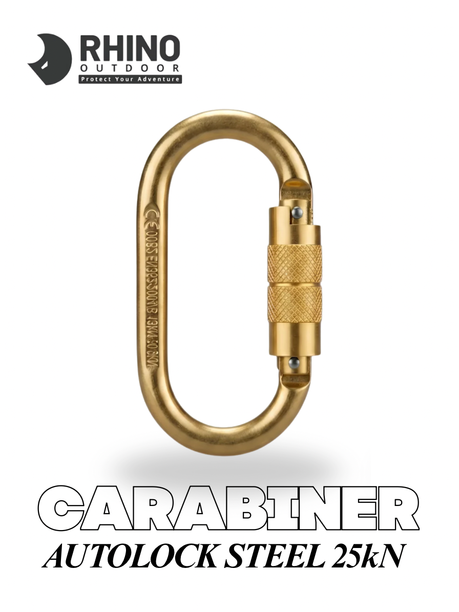 Carabiner Oval Autolock Steel 25kN